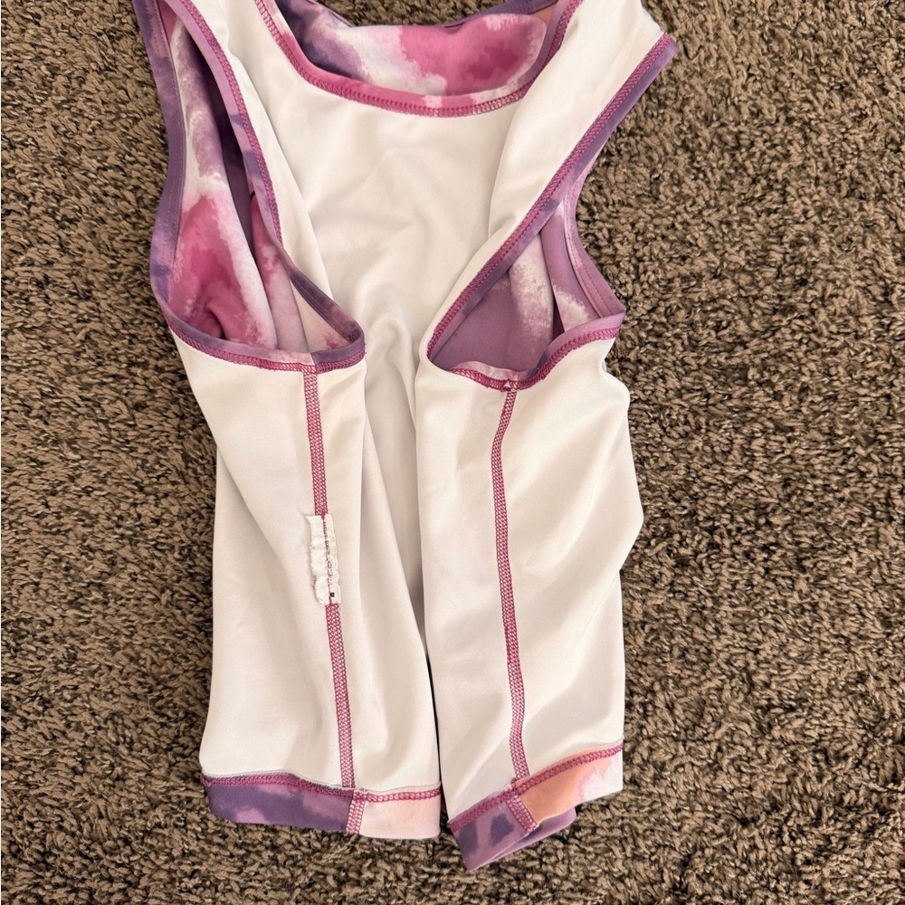 Nike Purple and White Dri-FIT Tank And Bike Short Set - Picture 6 of 6